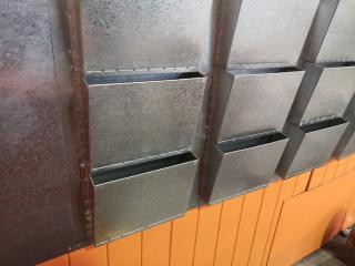 Custom Galvanised Steel A4 Size Wall Mount Bins for Office or Workshop