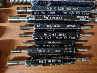 40x Assorted Precision Thread Plug Gauges