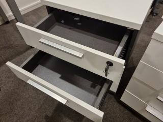 2x Modern Office Mobile Drawer Units