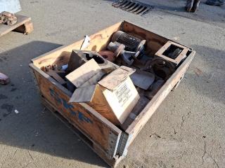 Crate of Assorted Machine Parts