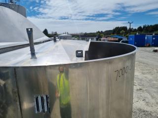 7000 Litre Stainless Tank 