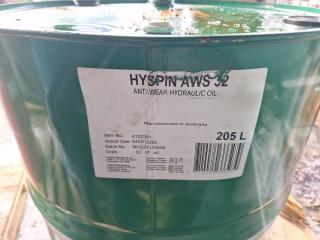 Castrol HYSPIN AWS 32 200L Drum With Dispensor (Half Full)