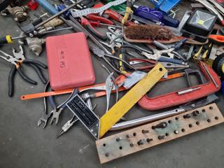 Assorted Lot of Hand Tools, Accessories, & More