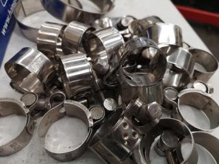 Stainless Steel Hose Clamps, Assorted Sizes, Bulk. Lot