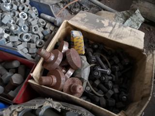 Pallet of Assorted Nuts, Bolts, Washers & More