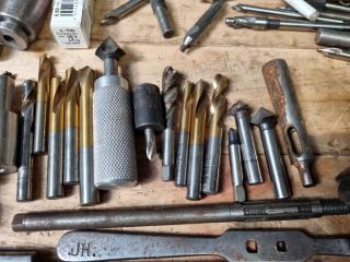 Assorted Milling Cutters, Bits, Vices, & More