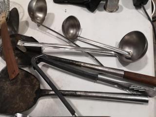 Assorted Lot of Commercial Kitchen & Restaunt Utensils