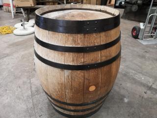 Genuine Wooden Wine Barrel Converted to Storage Unit