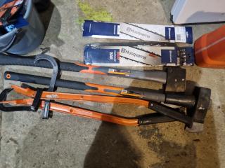 Assorted Chainsaw Tools Etc