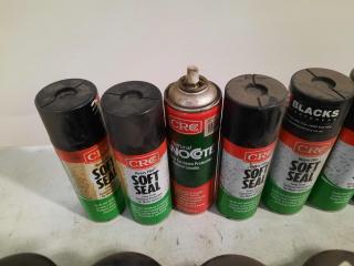 Assortment of Paints and Lubricants