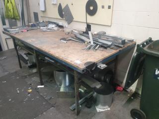 Steel Framed Workbench and Contents