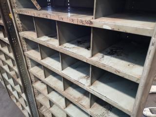 3x Metal Workshop Pigeon Hole Storage Units