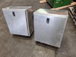 2x Custom Aluminium Cabinets