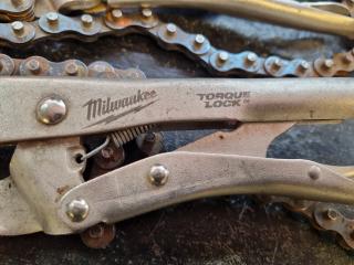 2x Milwaukee Torque-Lock Locking Chain Wrenches