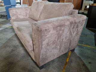 2-Seater PU Suede Sofa Couch