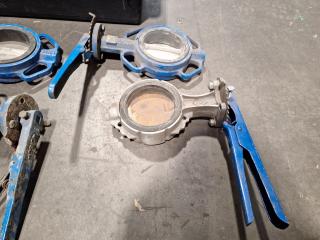 6 Assorted Butterfly Valves