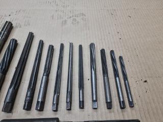 Assortment of 17 Spiral Flute Reamers