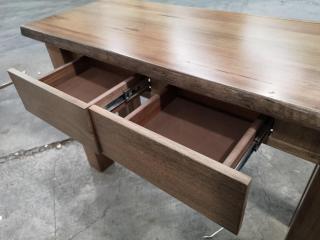 Stylish Solid Wood Hall Table w/ Drawers