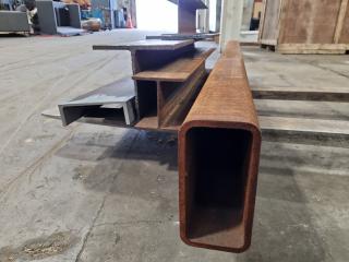 Assorted Lengths of Box, Channel, & I-Beam Steel
