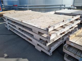 4 x Large Wooden Platforms 