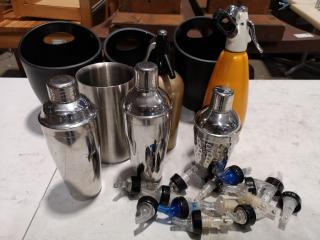 Assorted Bar Drink Mixing Containers, Ice Bins & More