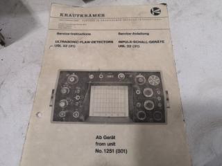 Vintage Ultrasonic Flaw Detector USL32 by Krautkramer