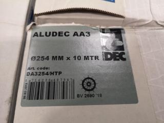 4x Aludec AA3 Flexable Laminate Ducting Lengths, 254mm x 10m each