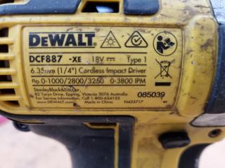 DeWalt Cordless Brushless 18V Impact Driver DCF887-XE