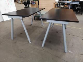 2x Contemporary Styled Office Tables