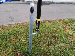 Outdoor Retail Teardrop Style Flag Pole w/ Ground Spike Base (no flag)