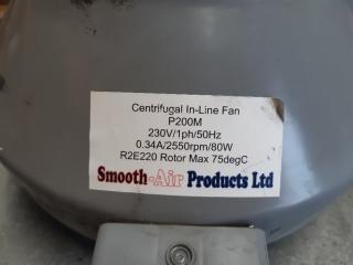 2 x Smooth-Air Centrifugal In-Line Fans