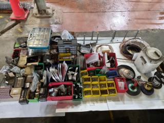 Assorted Fastening Hardware, Piping, Tool Consumables & More