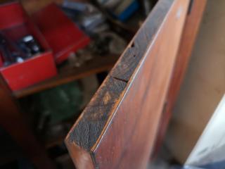 Vintage Wooden Workshop Storage Cabinet