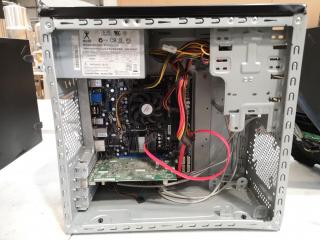 5x Assorted Older Desktop Computers, Parts only, damaged cases