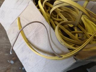 Partial Roll of ASi Flat Cable EPDM Yellow Electrical Cable