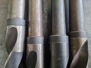 4 x Large Morse Taper Drill Bits 