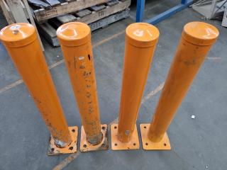 4x Steel Corner Safety Bollards