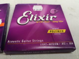 2x Sets of Elixir Acoustic Guitar Strings