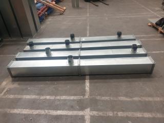4 x Galvanised Straight Ducts
