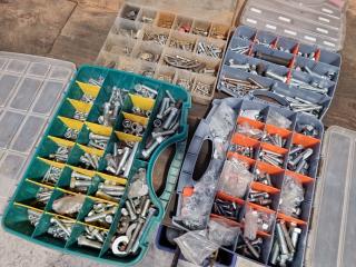 Cases of Assorted Bolts, Washers, Nuts