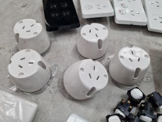 Assorted Electrical Wall Switches and Power Outlets