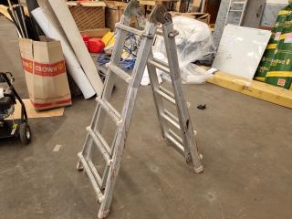 Multi Function Adjustable Aluninum Step / Extension Combo Ladder