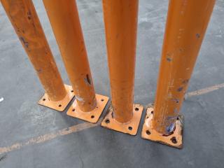 4x Steel Corner Safety Bollards
