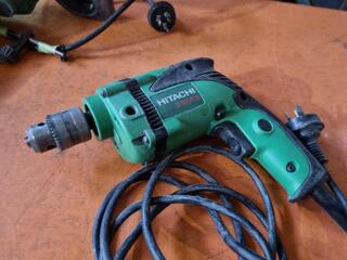 2x Hitachi Corded Drills