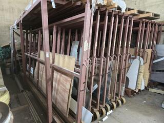 2 x Large Sliding Section Material Racks 