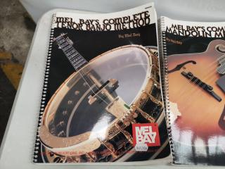 6x Assorted Drum, Guitar, Mandolin, Banjo Tutorial Books