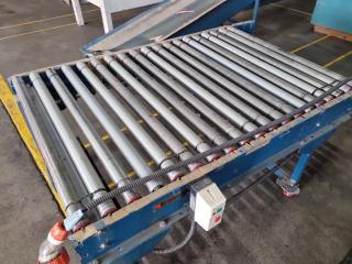 Industrial Mobile 3-Phase Powered Roller Conveyor Assembly