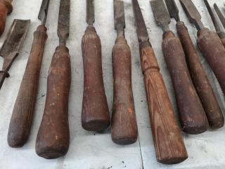 Assorted Vintage Wood Turning Chisels