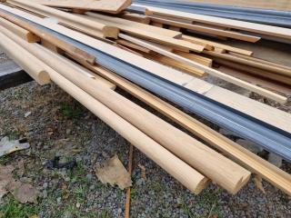 Mixed Lot of Wood Trim, Edging Boards & More