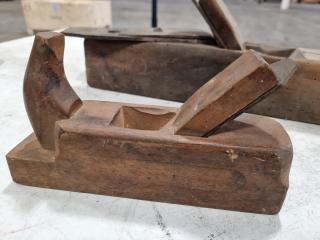 2x Vintage Wooden Hand Planers